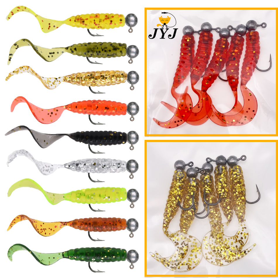Fishing Lure Soft Plastic - JYJ 4 Buah/Lot 3.5G Kail Jig