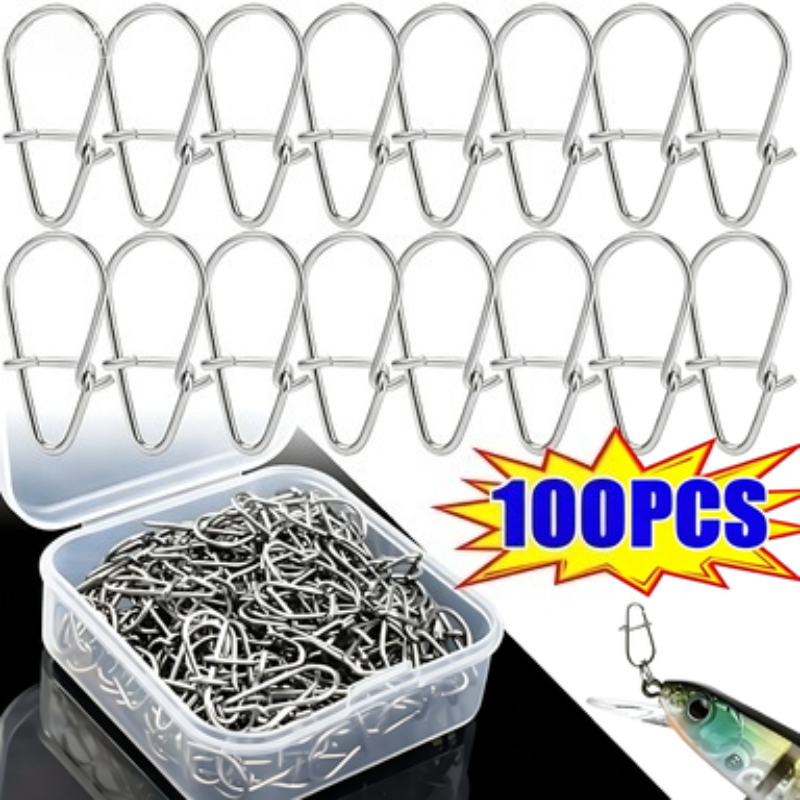 Fishing Lure Accessories - 100 Buah Aksesori Klip Pengunci Cepat