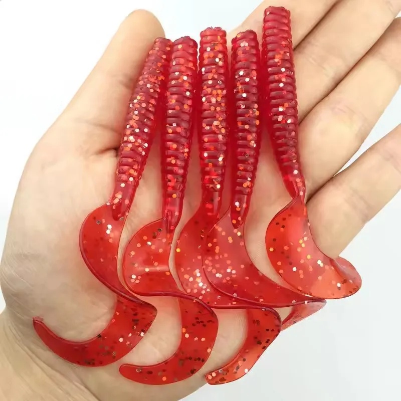 5pcs/Lot Umpan Lunak Keriting  - Fishing Lure Swimbait ulasan dan harga