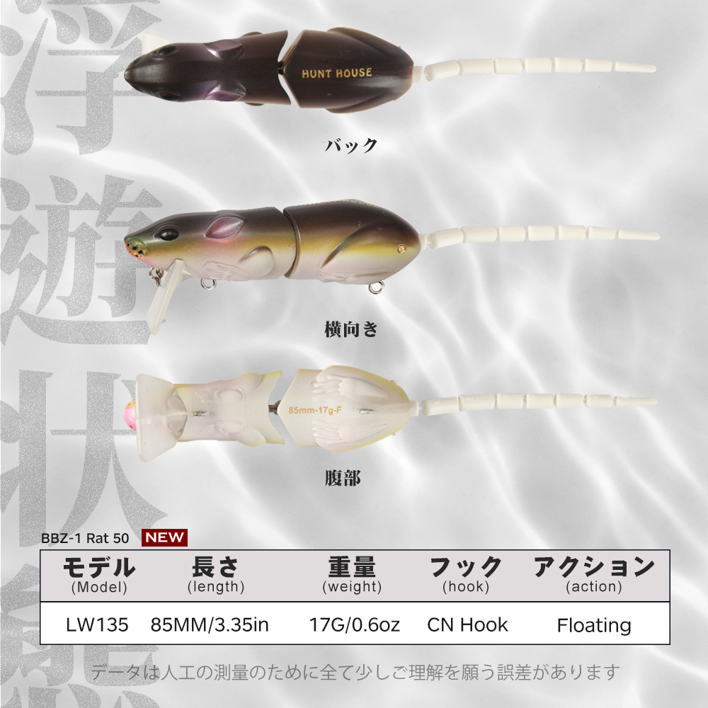 Hunthouse BBZ-1 Umpan Tikus Pa - Fishing Lure Popper ulasan dan harga