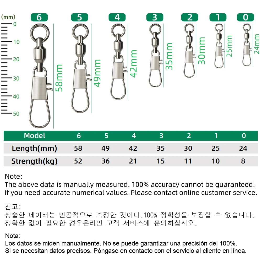 DNDYUJU 50pcs Swivel Pancing B - Fishing Lure Accessories ulasan dan harga